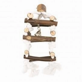 Duvo Birdtoy Wooden Climb Tower with Rope 34cm