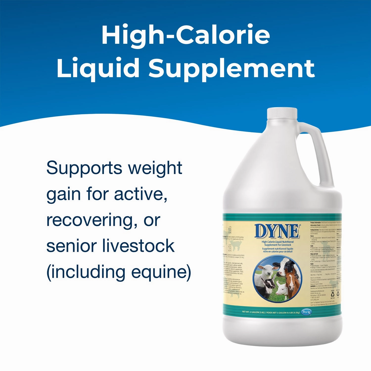 Dyne High Calorie Liquid Nutritional Supplement for Livestock