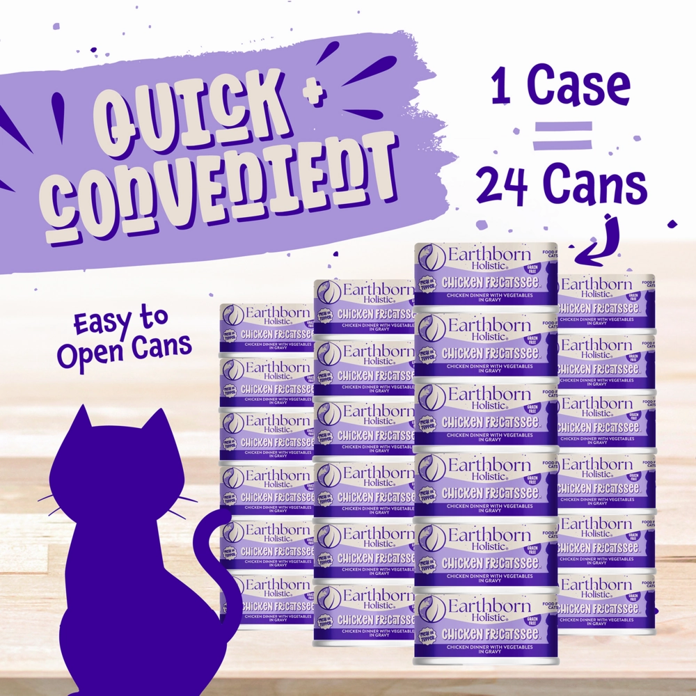 Earthborn Holistic Grain Free Chicken Fricatssee Canned Cat Food