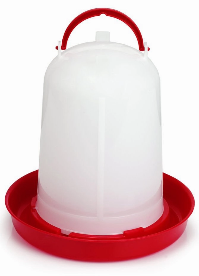 Economy Plastic Chicken Waterer, 5 Liter