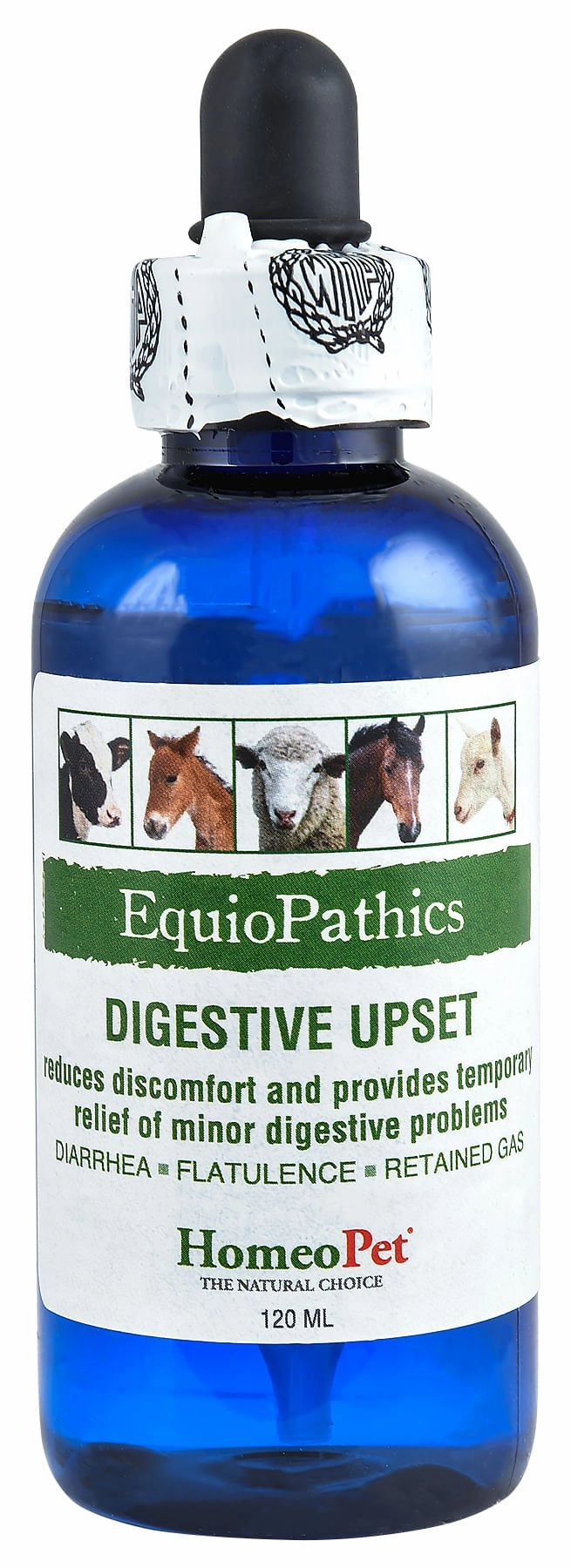 EquioPathics Digestive Upsets Liquid Digestive Supplement for Horses & Livestock, 120 mL