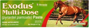 Exodus Multi-Dose Pyrantel Pamoate Horse Dewormer Paste, 2-dose