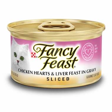 Fancy Feast Sliced Chicken Hearts & Liver in Gravy Wet Cat Food
