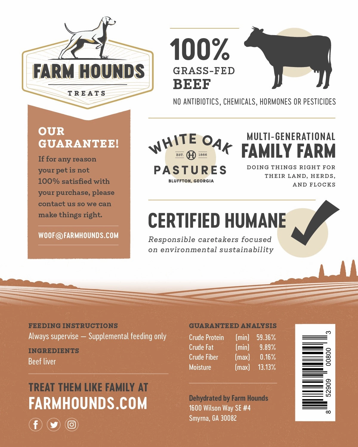 Farm Hounds Beef Liver 4oz Bag