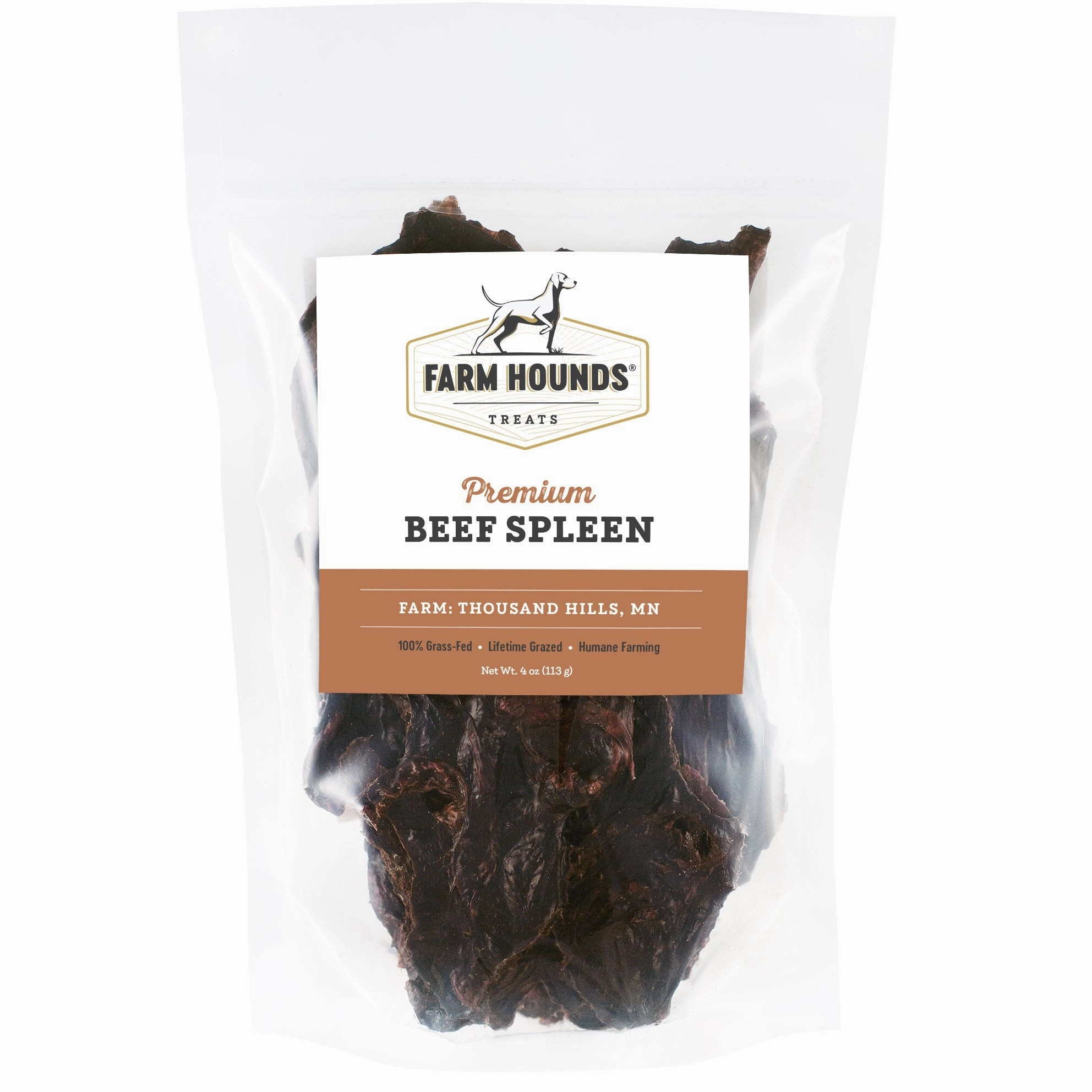 Farm Hounds Beef Spleen 4oz Bag