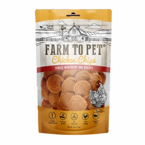 Farm to Pet Single Ingredient Chicken Chips 4oz Bag