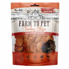 Farm to Pet Single Ingredient Turkey Chips 12oz Bag