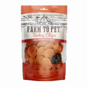 Farm to Pet Single Ingredient Turkey Chips 4oz Bag