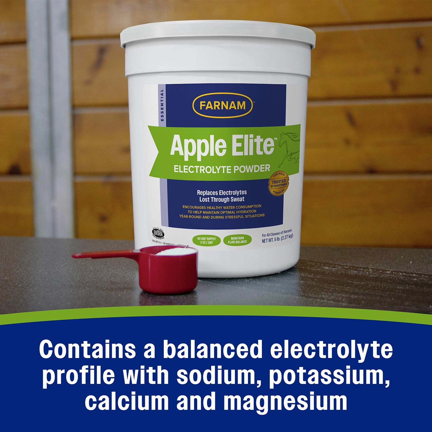 Farnam Apple Elite Electrolyte Powder, 40 Day Supply, 5 lbs