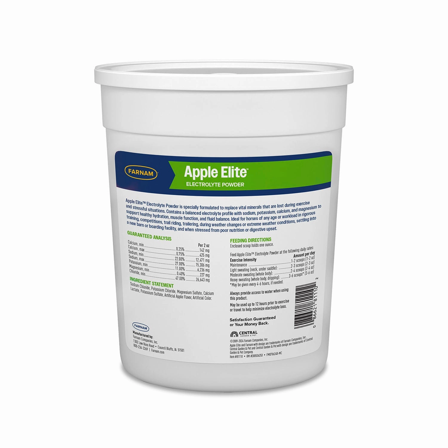 Farnam Apple Elite Electrolyte Powder, 40 Day Supply, 5 lbs