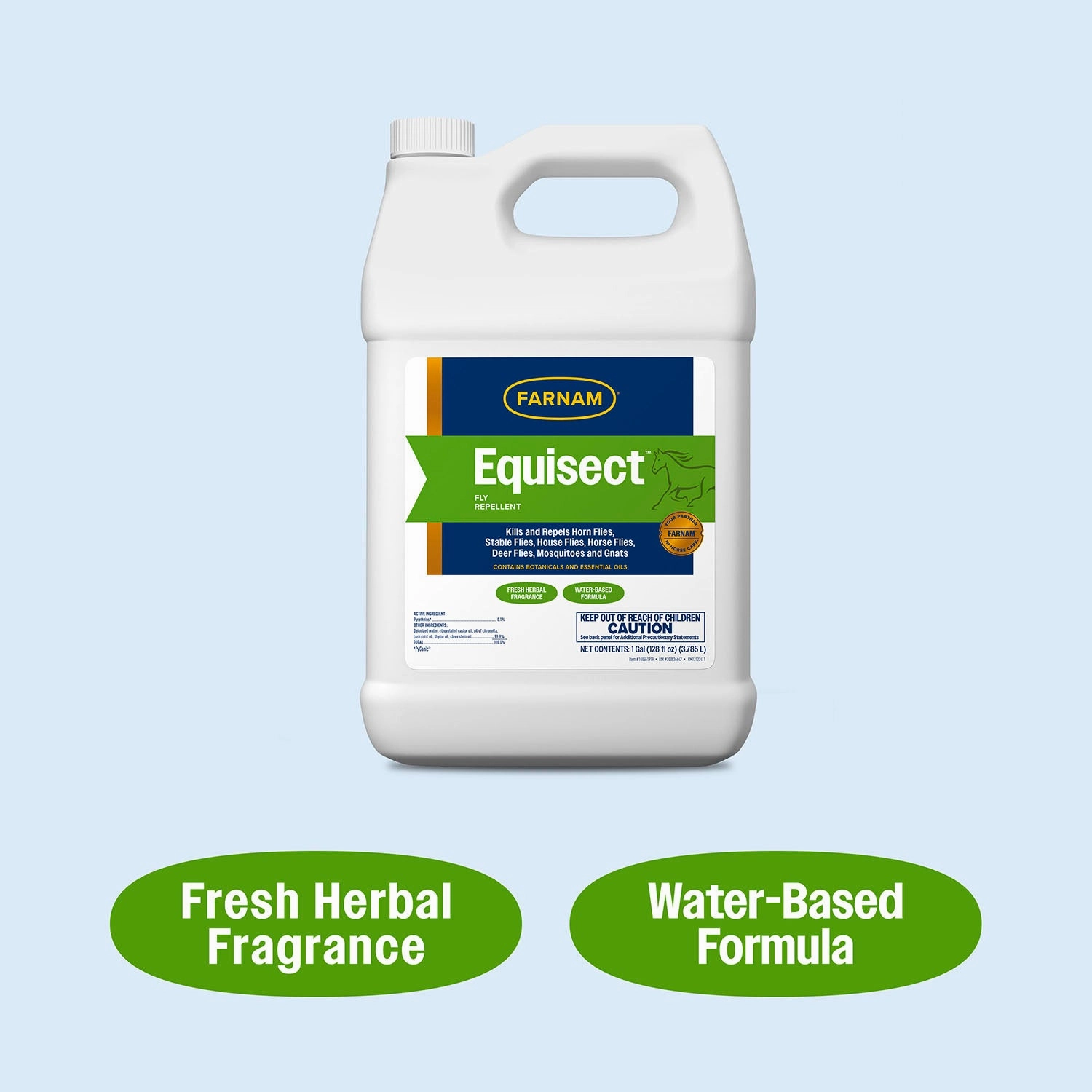 Farnam Equisect Water-Based Botanical Fly Repellent with Herbal Scent for Horses, Dogs and Cats