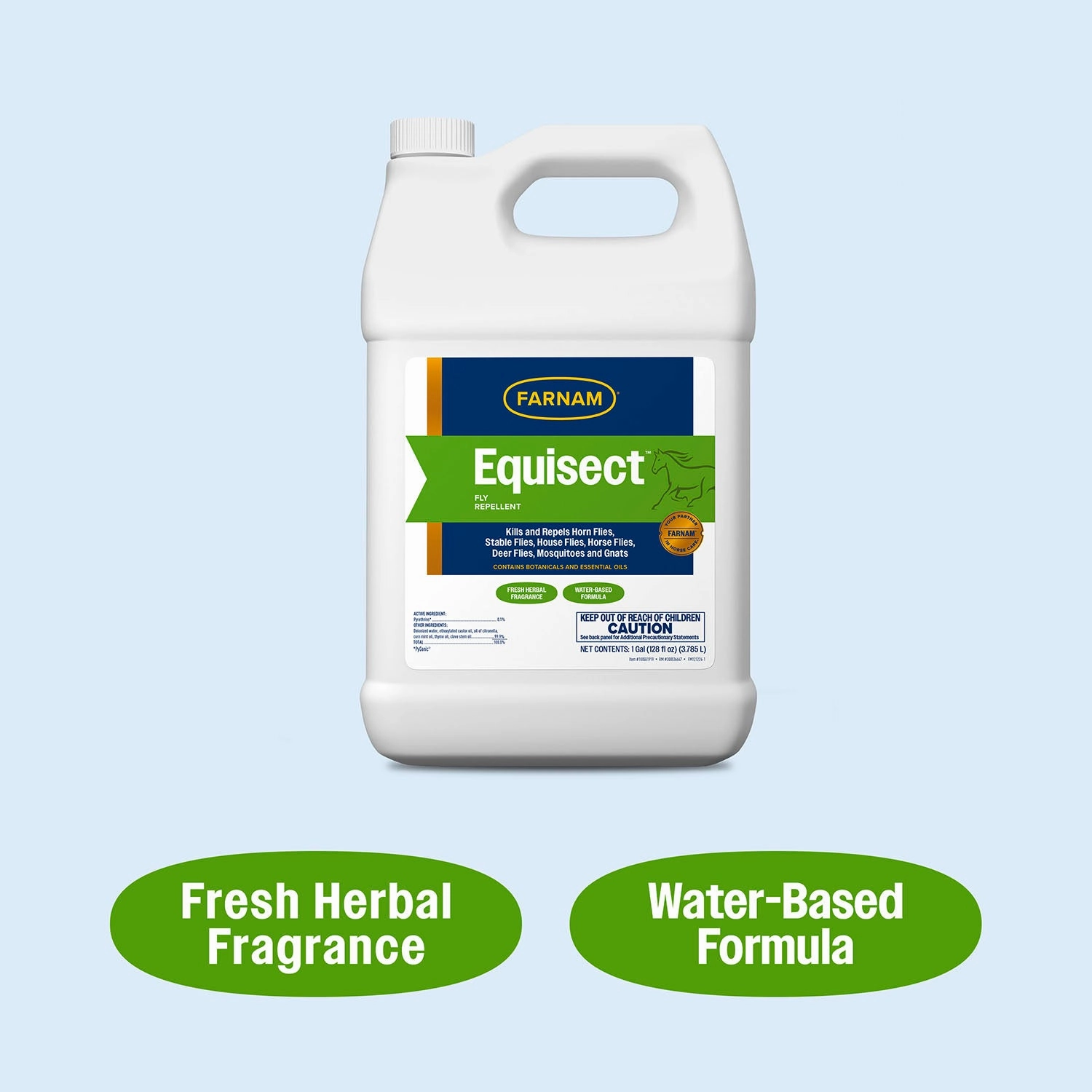 Farnam Equisect Water-Based Botanical Fly Repellent with Herbal Scent for Horses, Dogs and Cats