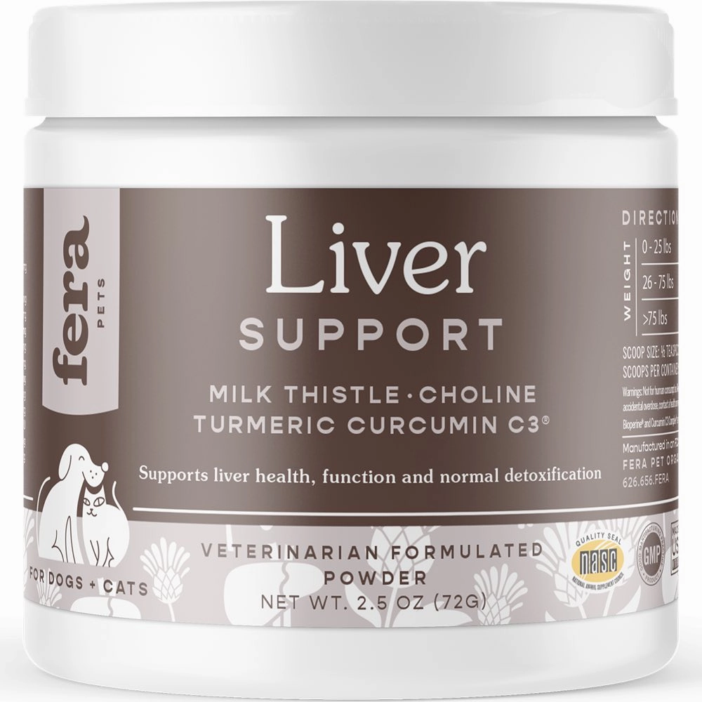 Fera Pets Liver Support Supplement Powder For Cats & Dogs 2.5oz