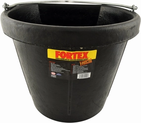 Flatback Rubber Bucket, 18 Quart
