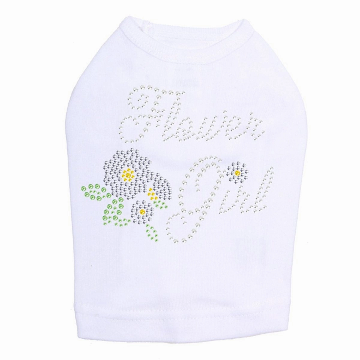 Flower Girl Rhinestone Dog Tank