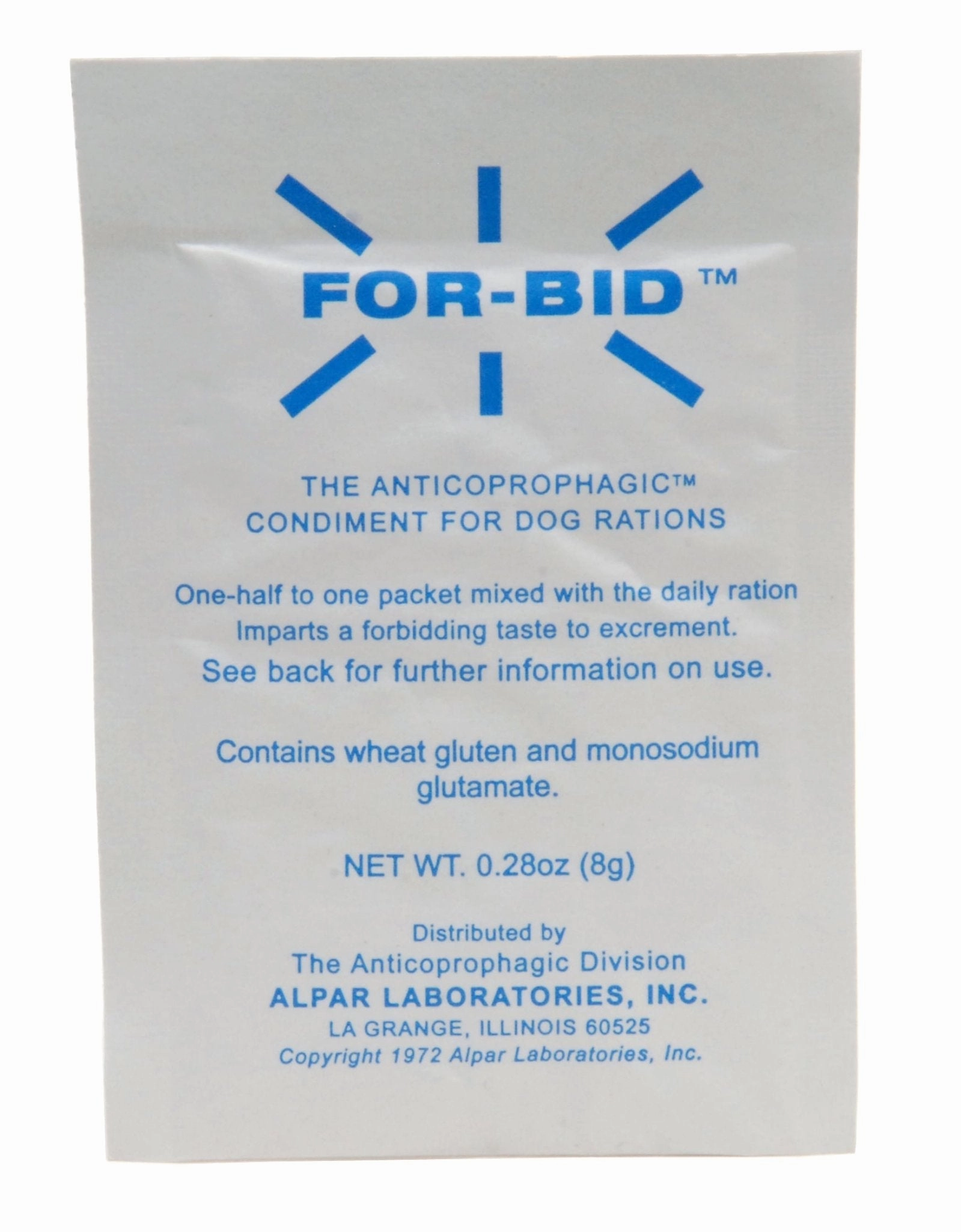 For-bid Anticoprophagic Stool Eating Deterrent for Dogs, 8 g