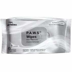 For Furry Friends P.A.W.S Sanitizer Lavender Dog Wipes 60pc