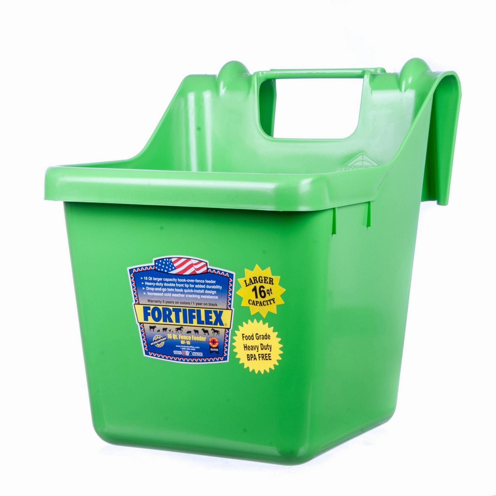 Fortiflex Hook Over Fence Feeder, 16 qt