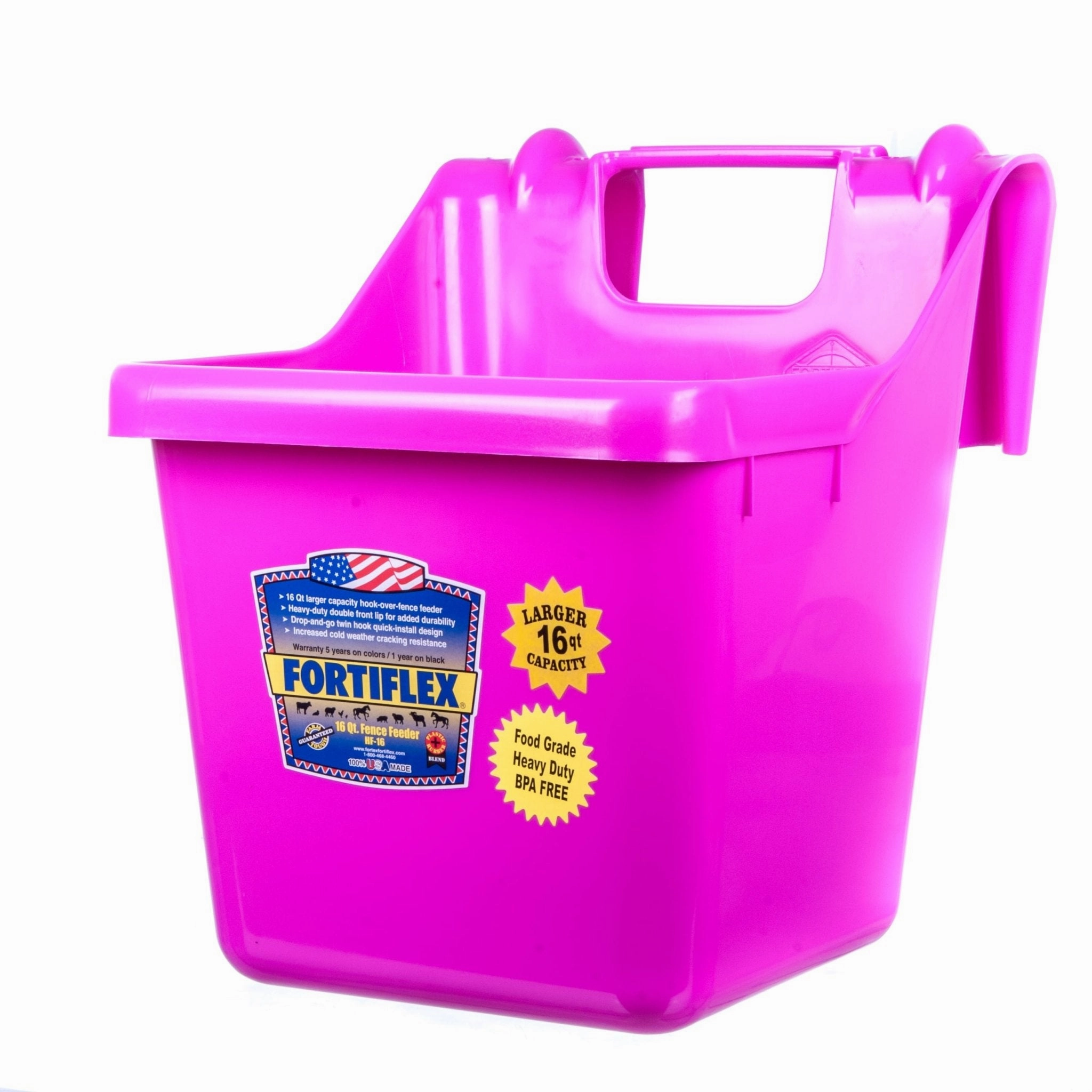 Fortiflex Hook Over Fence Feeder, 16 qt