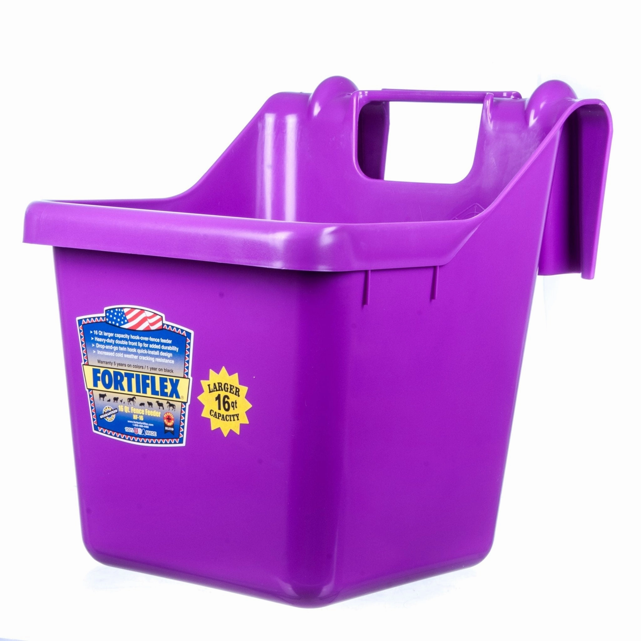 Fortiflex Hook Over Fence Feeder, 16 qt