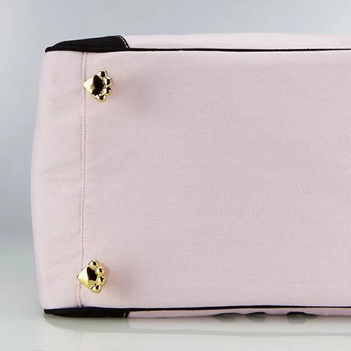 Foxy Pom Rescue Me Tote Canvas Dog Carrier Pink