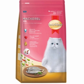 FREE TREAT w 1.2kg: Smartheart Mackerel Adult Dry Cat Food
