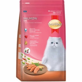 FREE TREAT w 1.2kg: Smartheart Salmon Adult Dry Cat Food