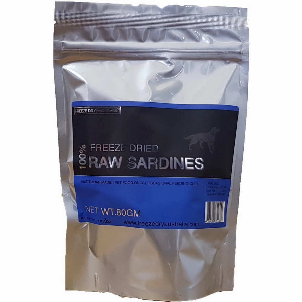 Freeze Dry Australia Raw Sardines Cat & Dog Treats 80g