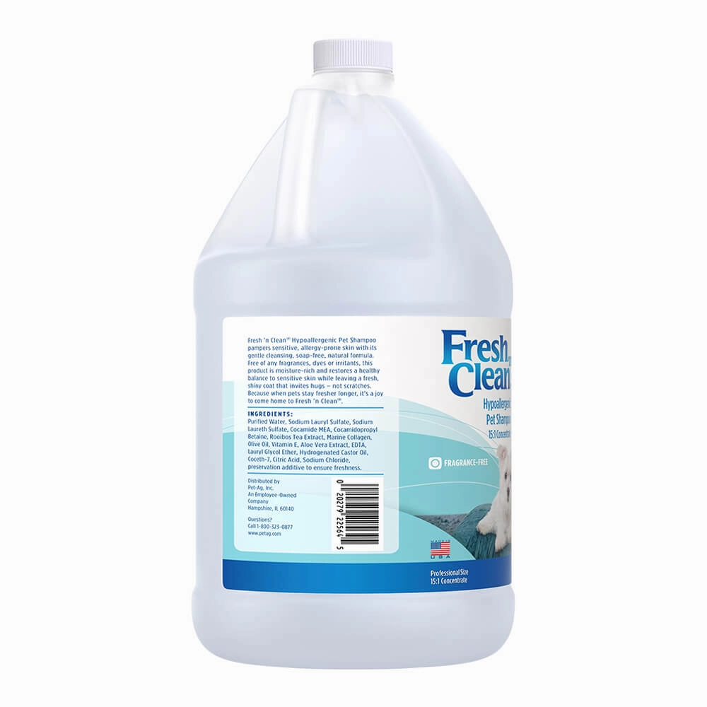 Fresh 'n Clean Hypoallergenic Pet Shampoo, 15:1 Concentrate, Gallon
