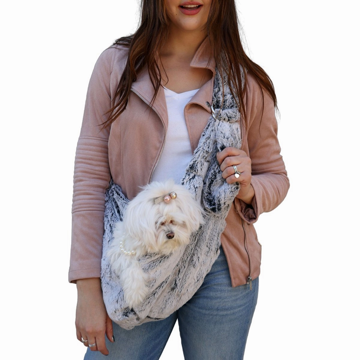 Fur Baby Adjustable Sling Dog Carrier Frosted Night