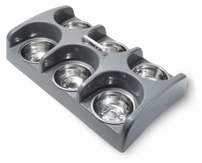 FurBaby Six Bowl Feeder Station, Gray