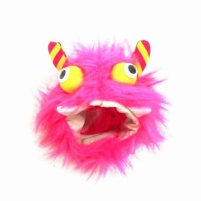 Furry Monster Dog Hat Pink