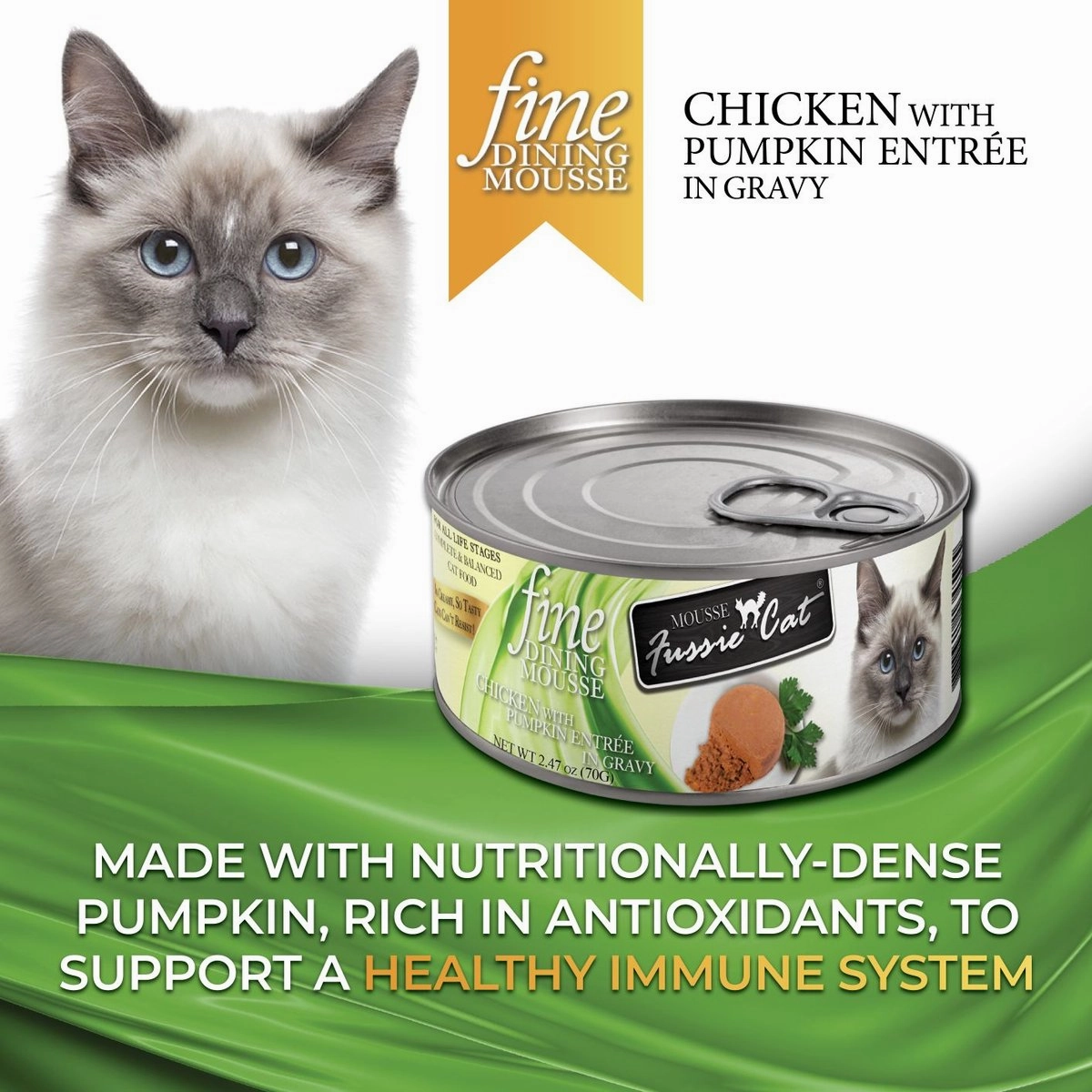 Fussie Cat Fine Dining Mousse Chicken with Pumpkin Entree Canned Cat Food