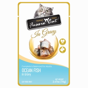 Fussie Cat In Gravy Oceanfish Wet Cat Food Pouch