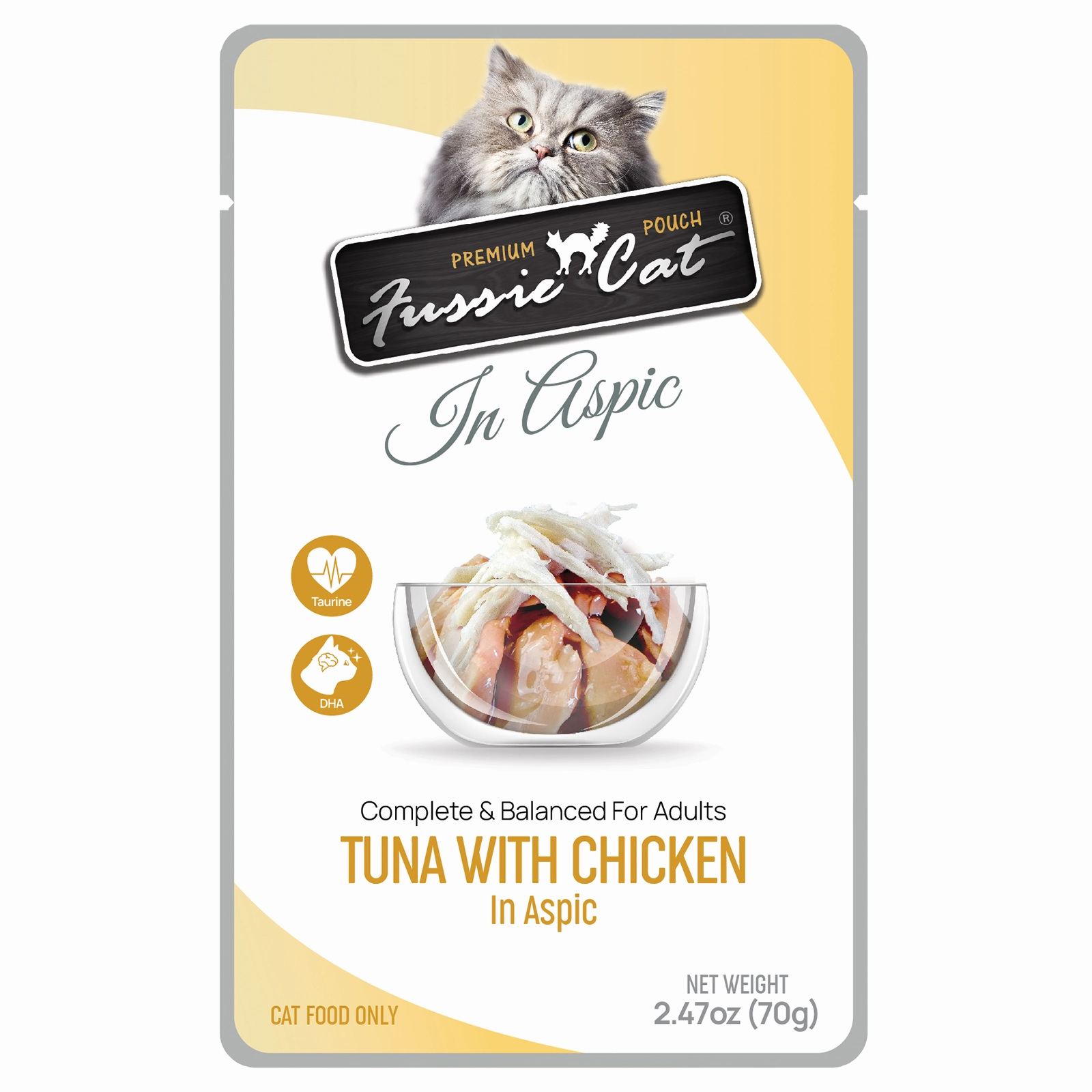 Fussie Cat Premium Pouch Tuna with Chicken in Aspic Cat Food