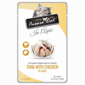 Fussie Cat Premium Pouch Tuna with Chicken in Aspic Cat Food