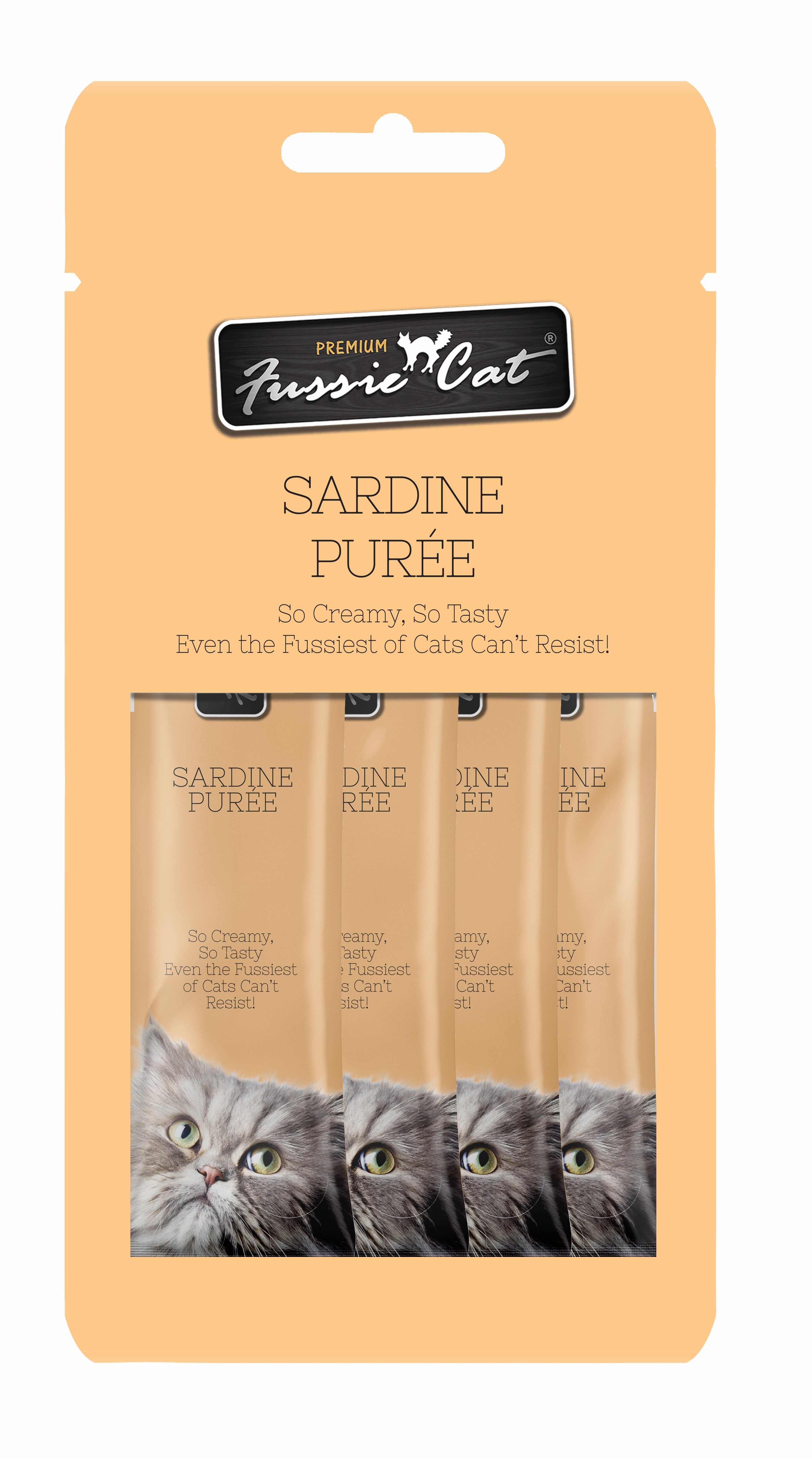 Fussie Cat Pure - Sardine 4pk 2oz Bag