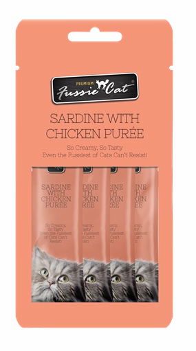 Fussie Cat Pure - Sardine with Chicken 4pk 2oz Bag