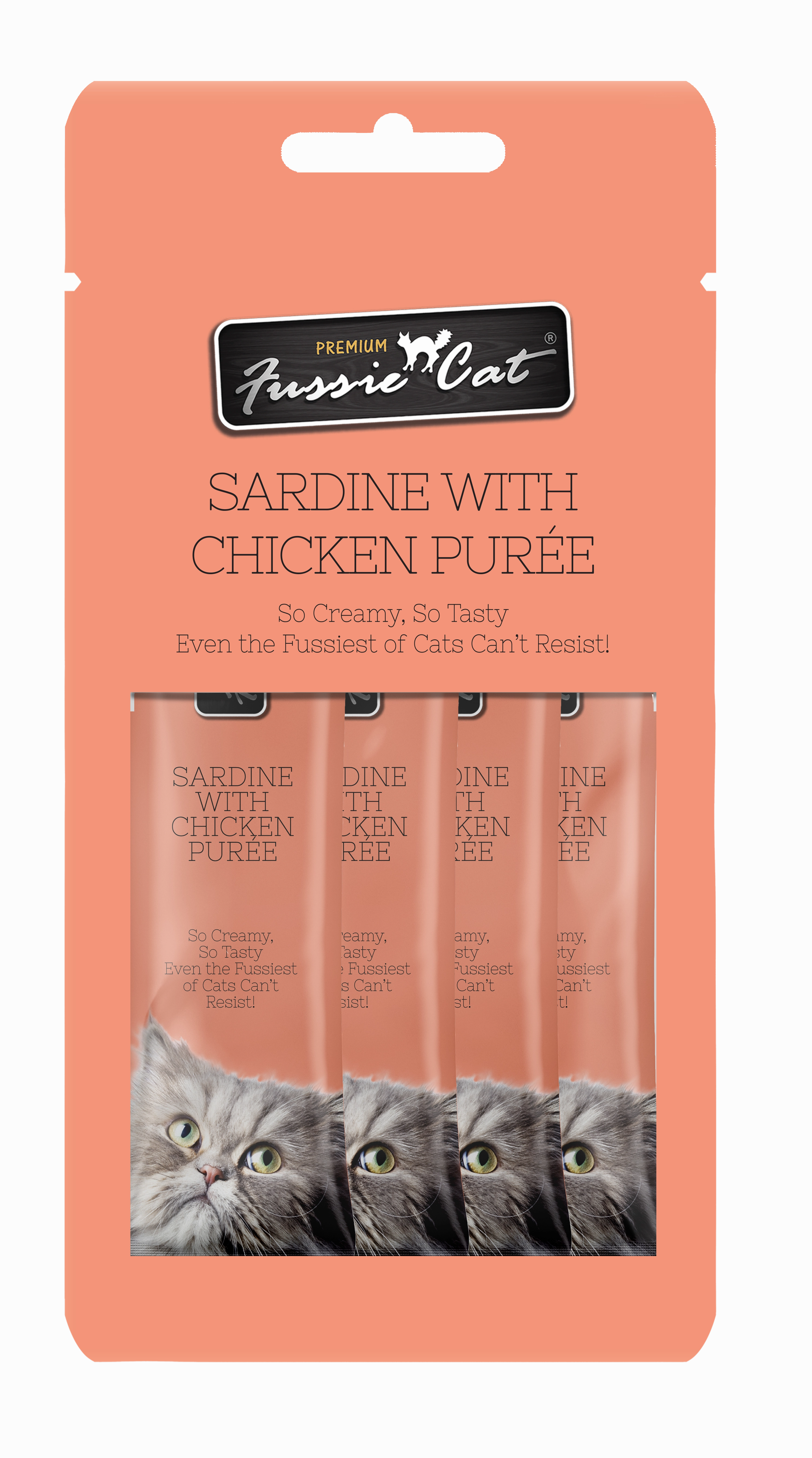 Fussie Cat Pure - Sardine with Chicken 4pk 2oz Bag
