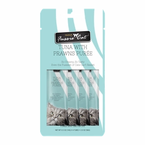 Fussie Cat Pure - Tuna with Prawns 4pk 2oz Bag