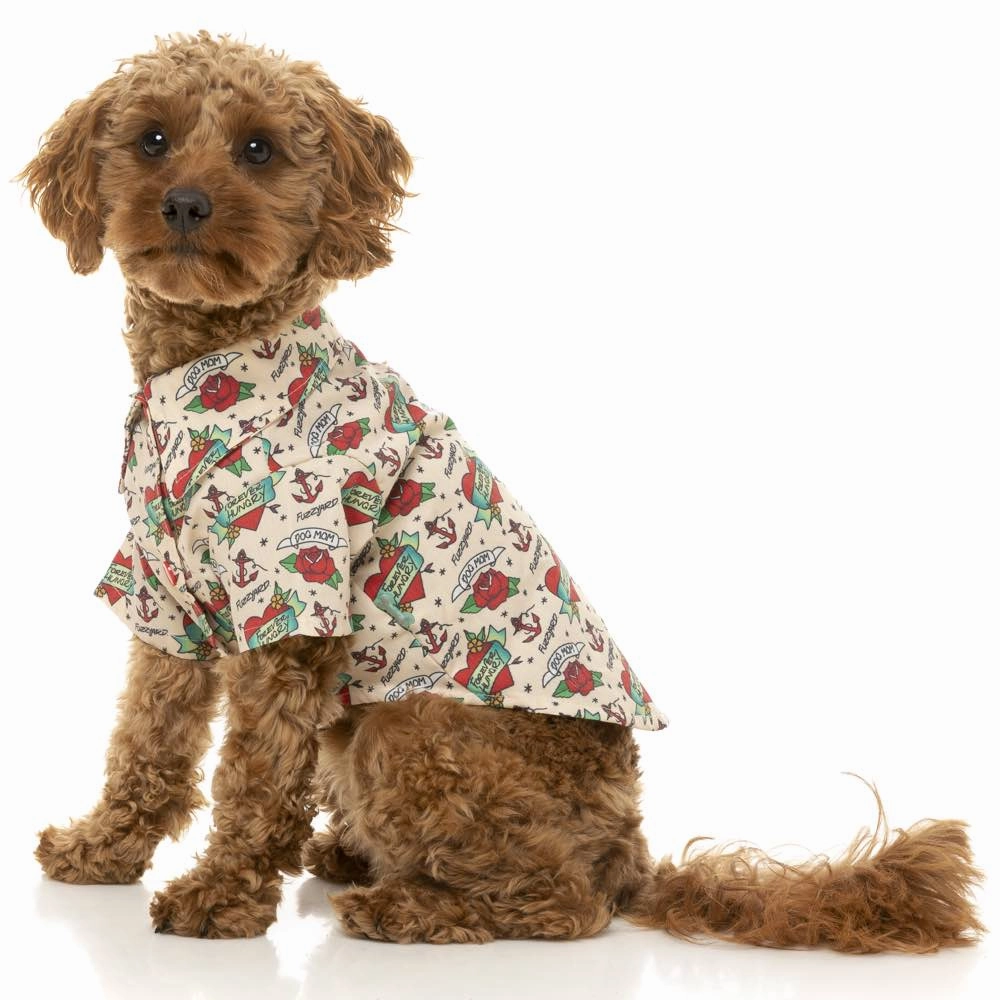 FuzzYard Button Up Shirt For Dogs (Ink'd Up)