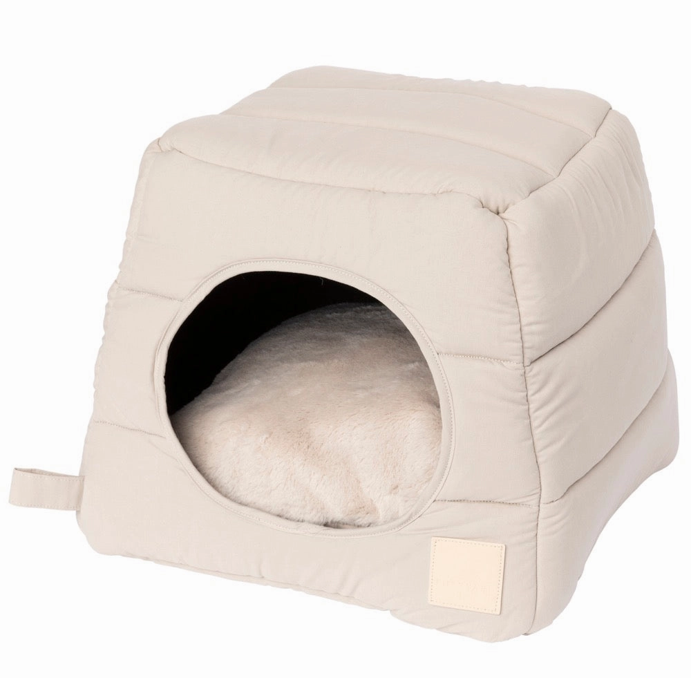 Fuzzyard Life Cubby Bed For Cats & Dogs (Sandstone)