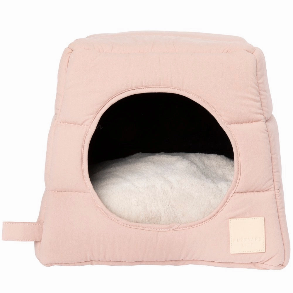 Fuzzyard Life Cubby Bed For Cats & Dogs (Soft Blush)