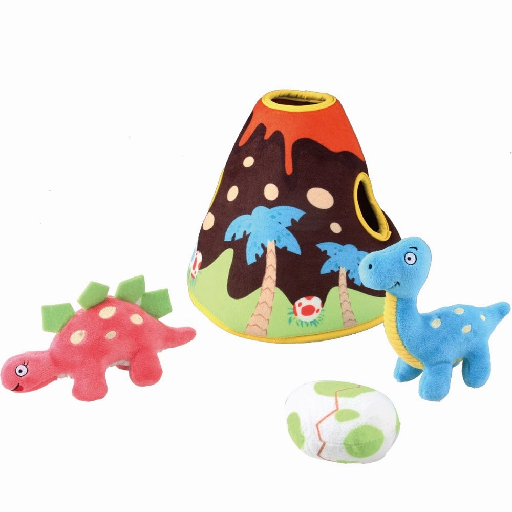GiGwi Hide N' Seek Interactive Plush Dog Toy (Volcano Park)