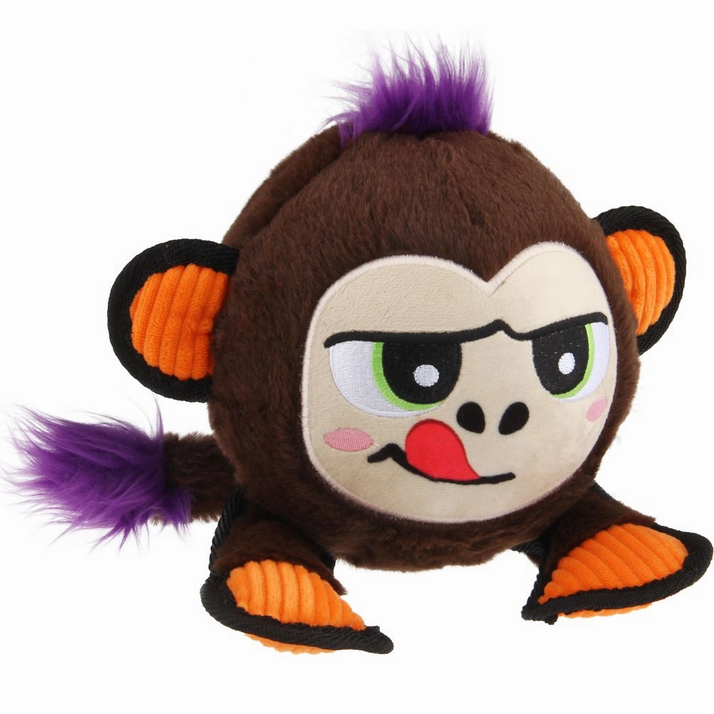 GiGwi Jumball Plush Dog Toy (Brown Monkey)