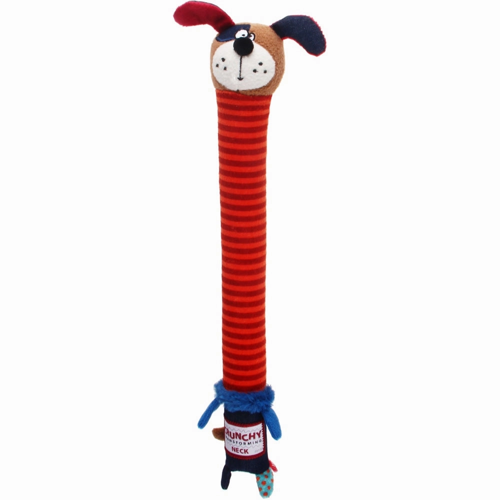 GiGwi Plush Friendz Crunchy Neck Dog Toy (Dog)