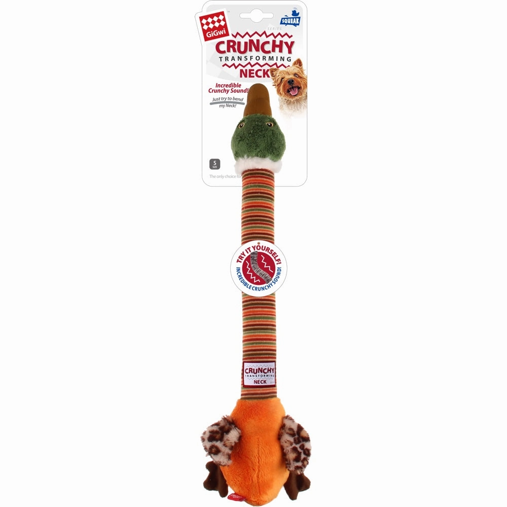 GiGwi Plush Friendz Crunchy Neck Dog Toy (Duck)