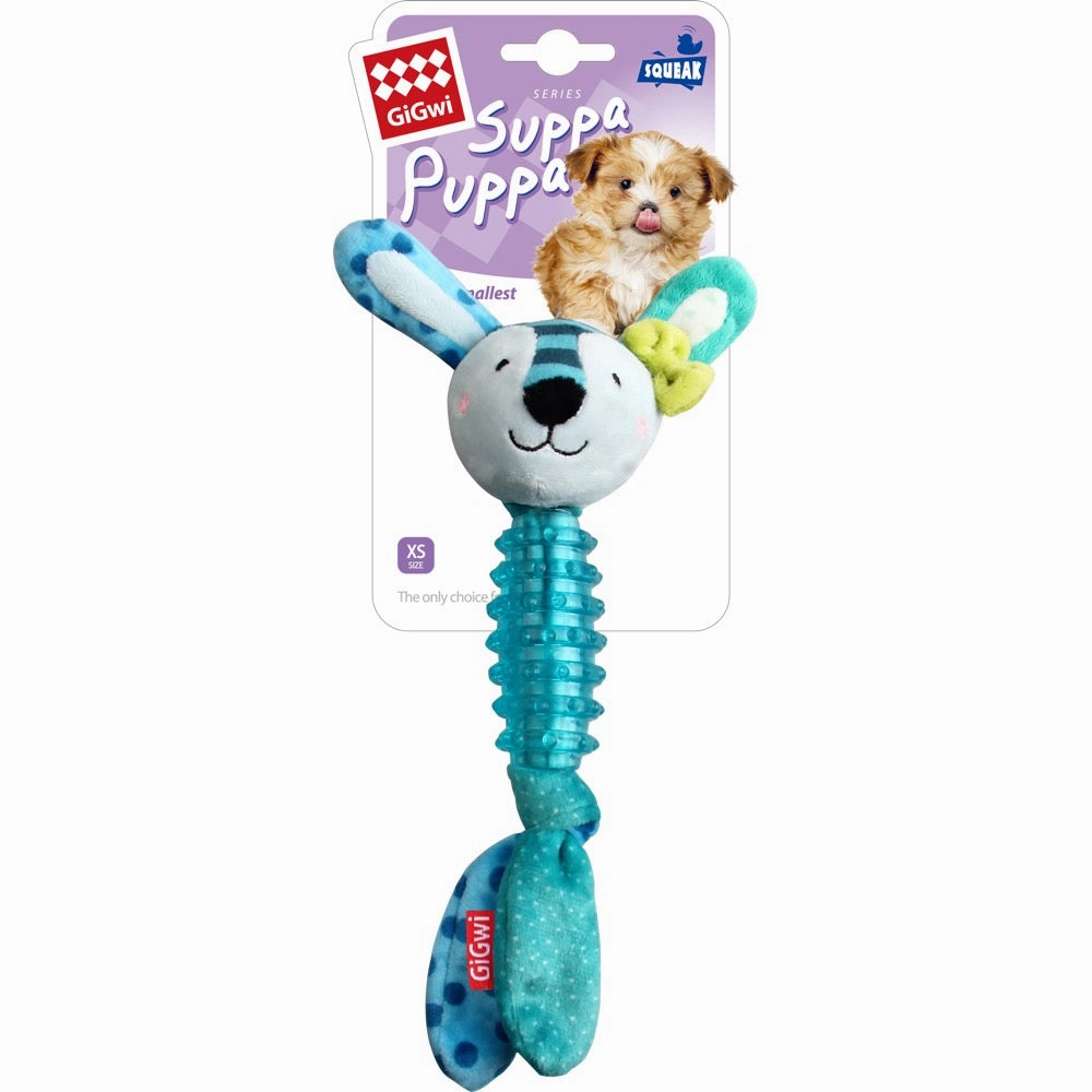 GiGwi Suppa Puppa TPR & Plush Dog Toy (Rabbit)