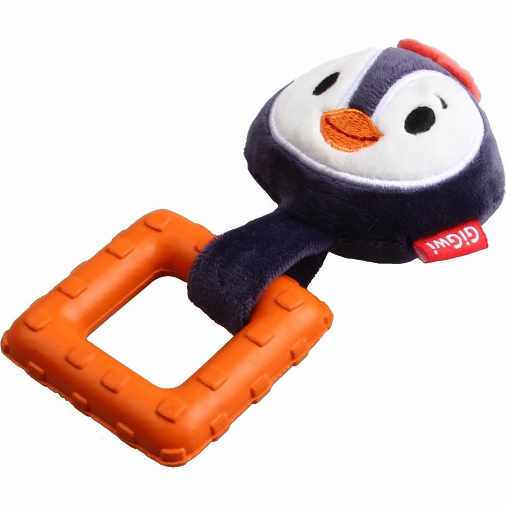 GiGwi Suppa Puppa TPR Ring Plush Dog Toy (Penguin)
