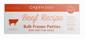Green Juju Frozen Dog Food - Beef Recipe Patties 18lb Box